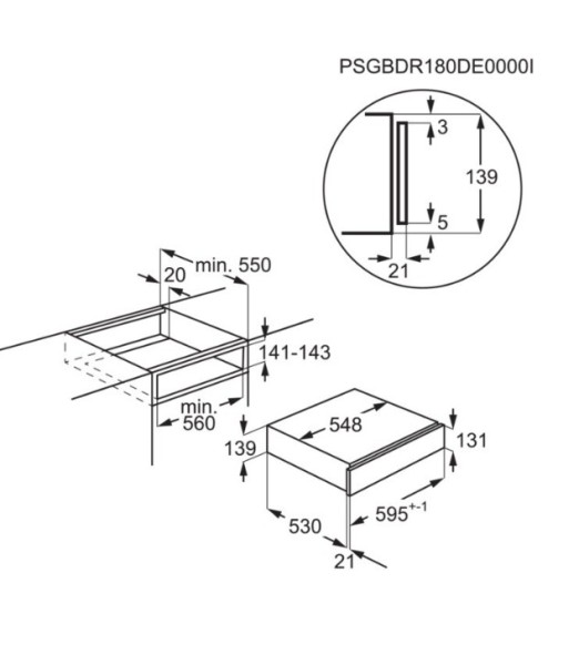 Warmhoudlade AEG OD8K11B detail 2