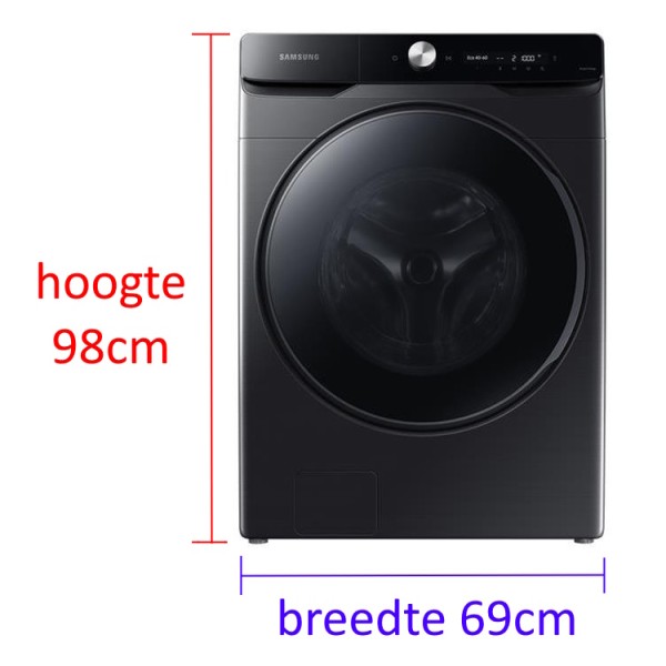 Machine à laver Samsung WF20DG8650BVU3/zwart vooraanzicht