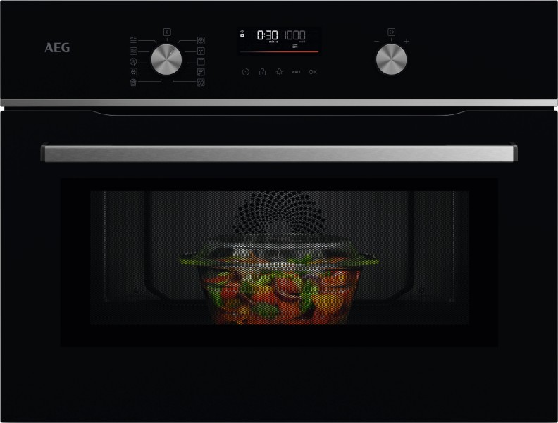 Combi : four + micro-ondes AEG OO5NK40WB/zwart vooraanzicht