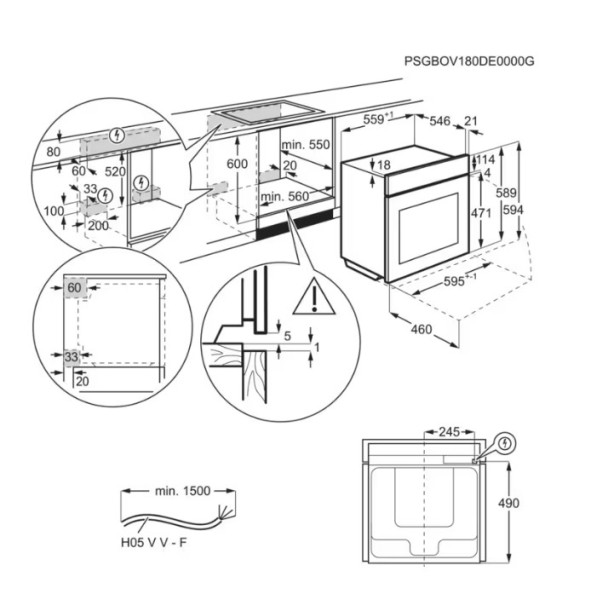 Multifunctie oven AEG NBA5P531AB/zwart detail 4