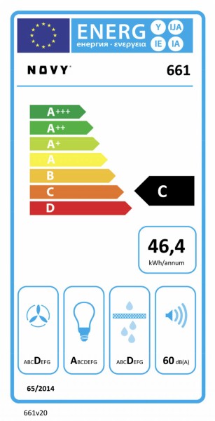 Hotte téléscopique Novy 661 / Novy Telescopisch detail 6
