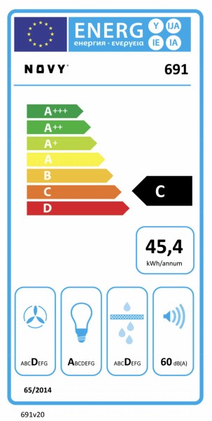 Hotte téléscopique Novy 691 / Novy Telescopisch detail 6