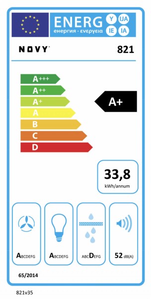 Dampkap inbouwgroep Novy 821 / Novy Mini Pure'line detail 2