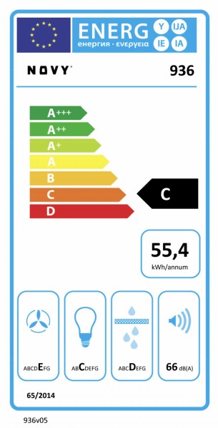 Hotte classique/ à visière Novy 936 / Novy Klassieke Onderbouw detail 2