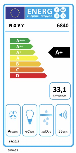 Hotte groupe aspirant Novy 6840 / Novy Pure'line met verlichting detail 6