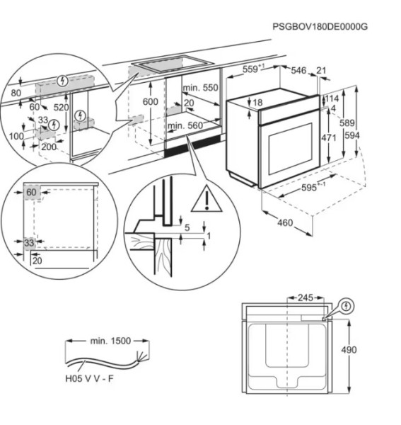 Multifunctie oven AEG TE7PB63ZAB/zwart detail 4