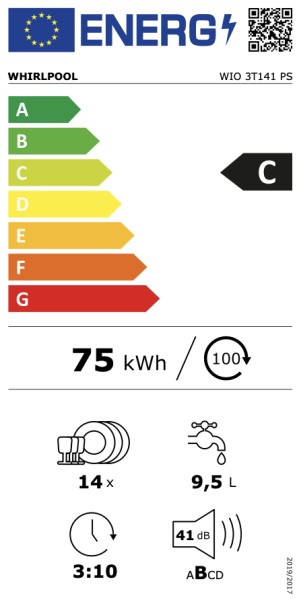Lave-vaisselle full-intégré 60cm Whirlpool WIO3T141PS detail 6