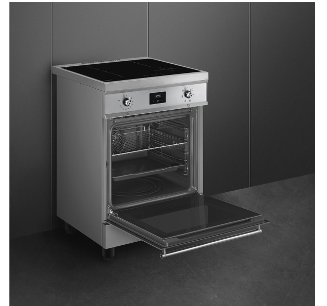 Fornuis inductie kookplaat Smeg C6IMXT2/inox detail 2