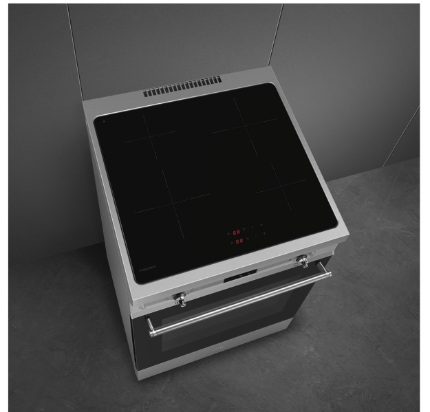Fornuis inductie kookplaat Smeg C6IMXT2/inox detail 3