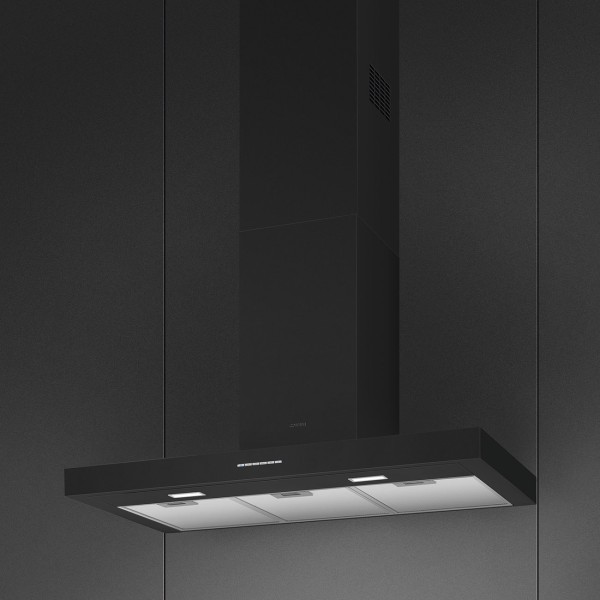 Dampkap wand/schouw Smeg KBT900NE/zwart detail 4