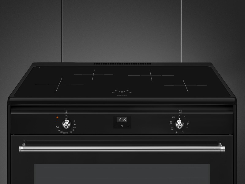 Cuisinière induction Smeg CX91IMBL/zwart/beschadigdeverpakking karton detail 2