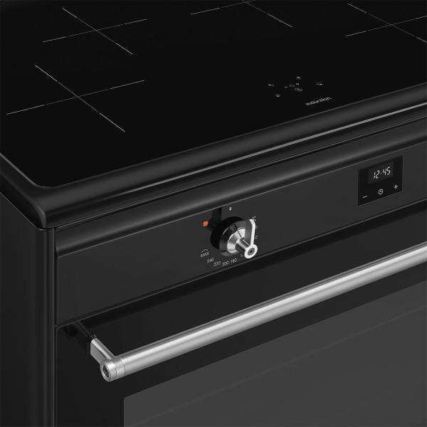Cuisinière induction Smeg CX91IMBL/zwart/beschadigdeverpakking karton detail 4