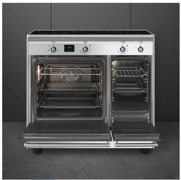 Fornuis inductie kookplaat Smeg CX92IM detail 1