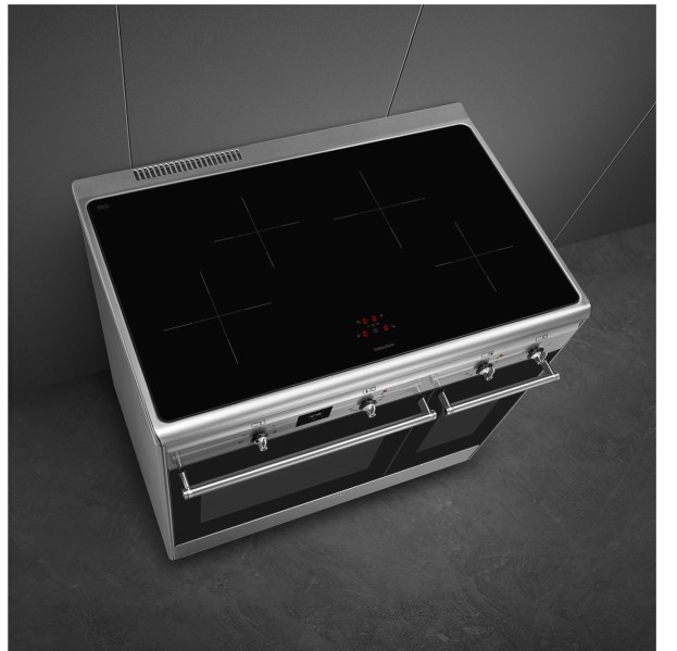 Fornuis inductie kookplaat Smeg CX92IM detail 2
