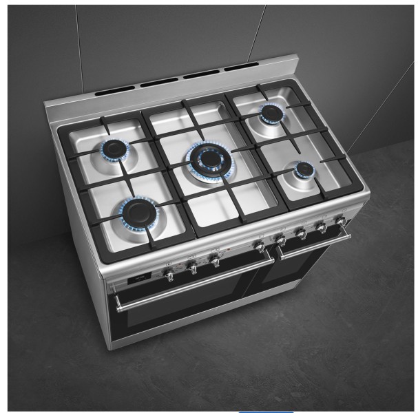 Fornuis gaskookplaat Smeg CX92GM detail 2