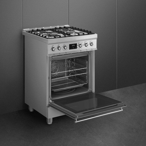 Cuisinière avec taque de cuisson au gaz Smeg C6GMX2 detail 2