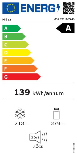 Side/Side + 3 et 4 portes Midea MDRS791MYA46 detail 2