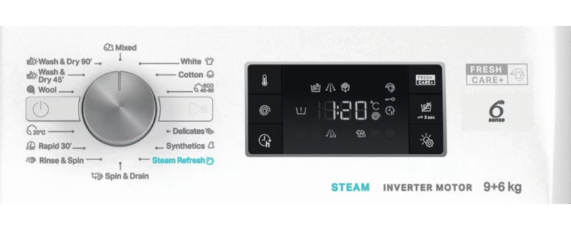 Was en droog combinatie Whirlpool FFWDB964489WVEE detail 2