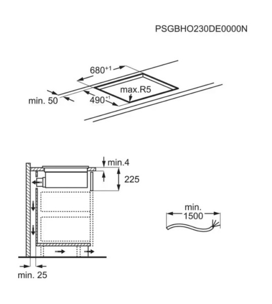 Taque de cuisson avec hotte intégrée AEG TCH74B01CB detail 3
