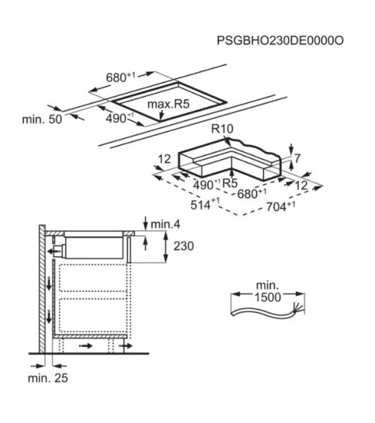 Taque de cuisson avec hotte intégrée AEG TCH74B01CB detail 4