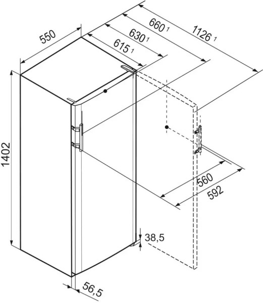 Frigo Liebherr KPE290-26 / 2 jaar waarborg maximum detail 3