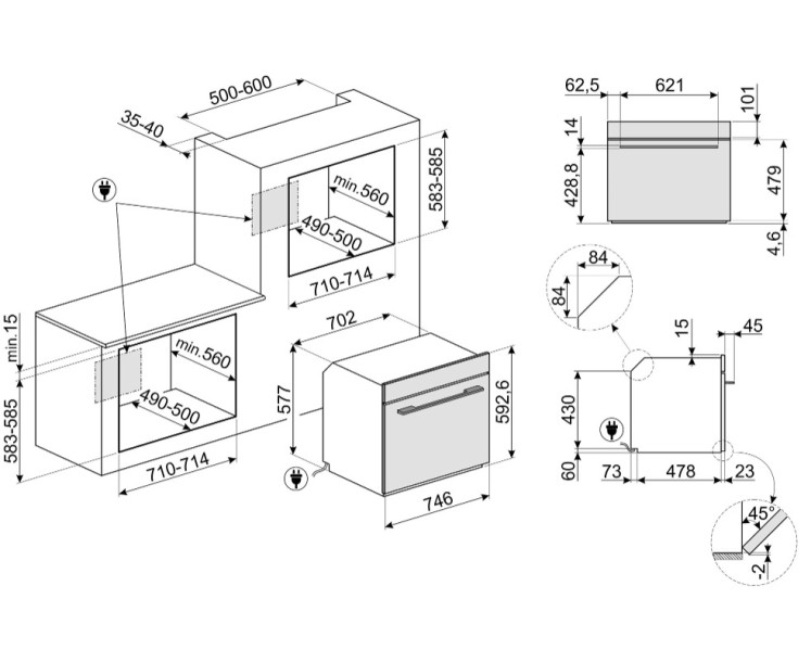 Multifunctie oven Smeg SO5100TB3/zwart detail 5