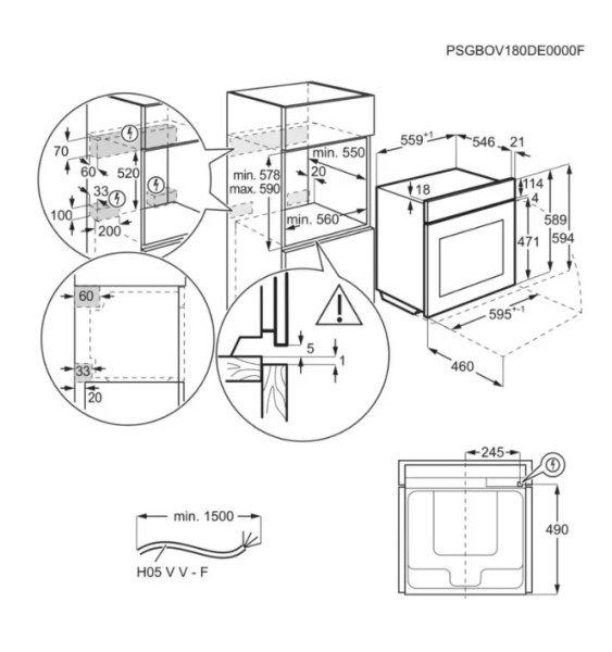 Multifunctie oven AEG TA5PB53FAB/zwart detail 3