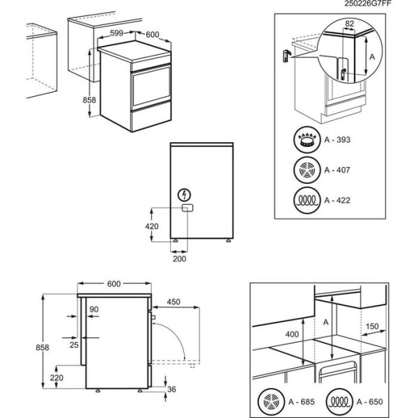 Cuisinière induction Electrolux/ gamma by AEG EKI624299K/zwart detail 5