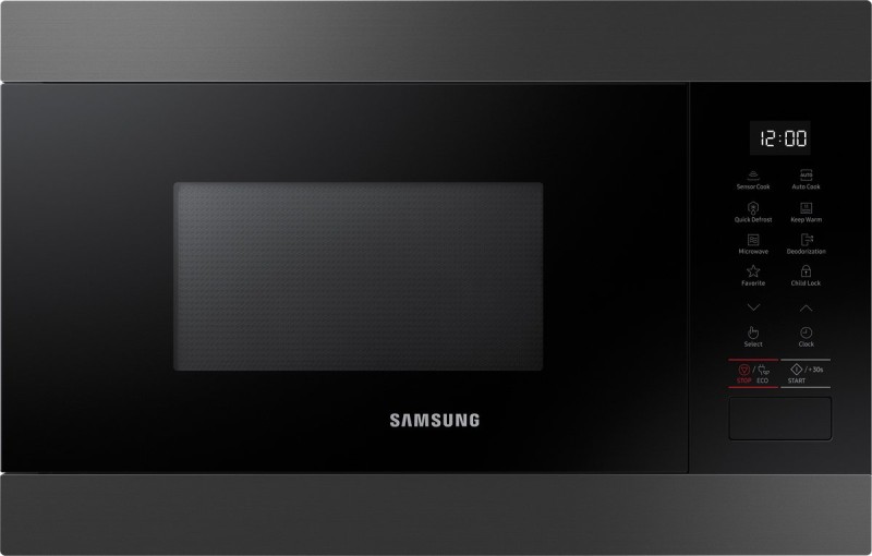 Micro-ondes sans grill Samsung MS22M8274AM / ZWART Stainless Steel vooraanzicht