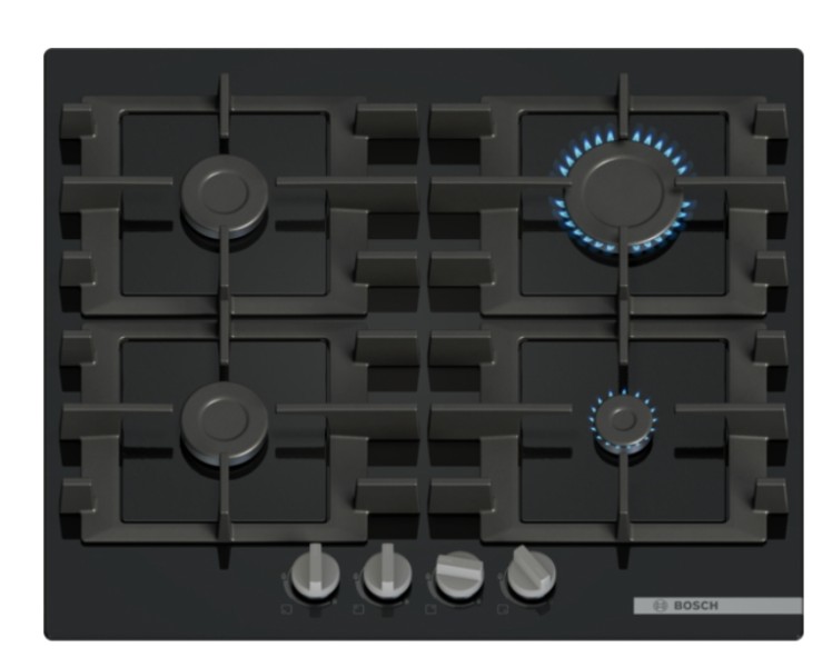 Kookplaat  gas Bosch PNP6B6K40 vooraanzicht