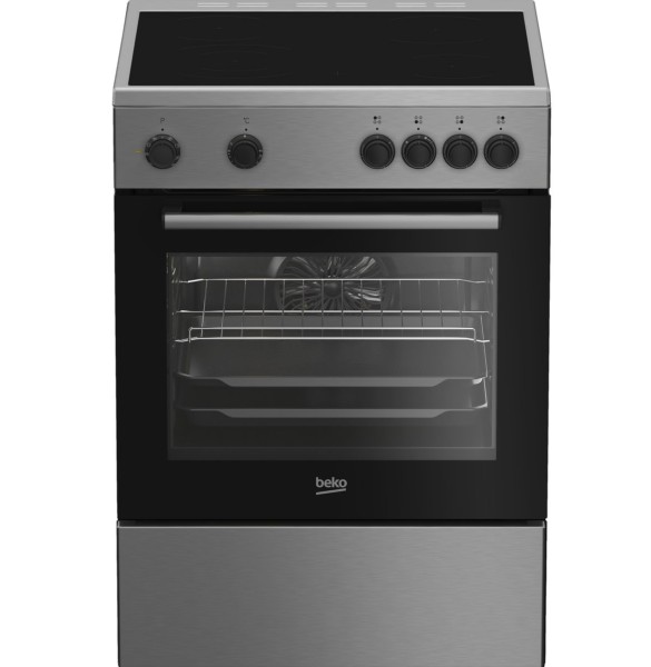 Cuisinière vitroceramique Beko FBM6701X/INOX vooraanzicht