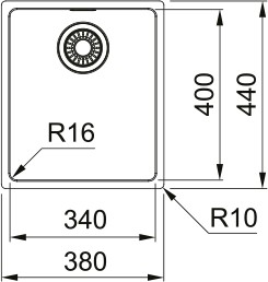Enkele spoelbak Franke MRX1103401/ACTIE detail 1