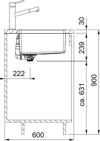 Anderhalve spoelbak Franke MRX160L1/ACTIE detail 2