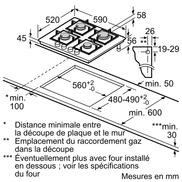 Taque de cuisson au gaz Siemens EP6A6PI40 detail 5