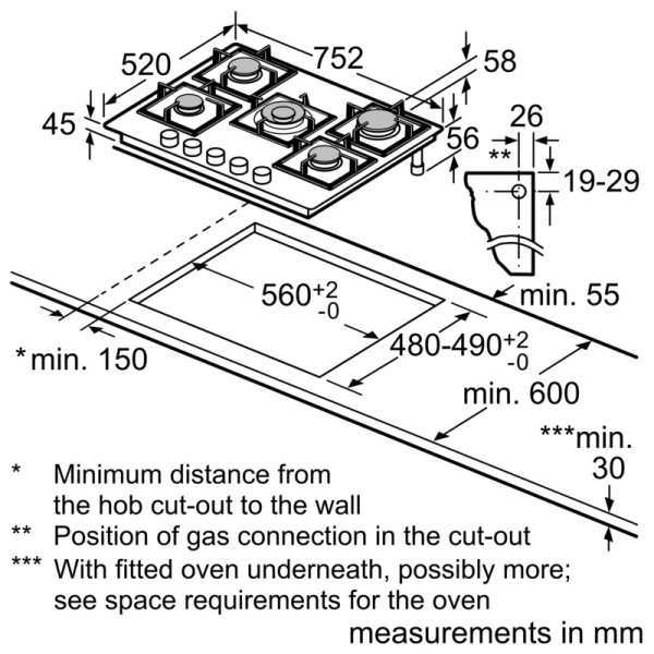 Taque de cuisson au gaz Siemens EP7A6QI40 detail 4