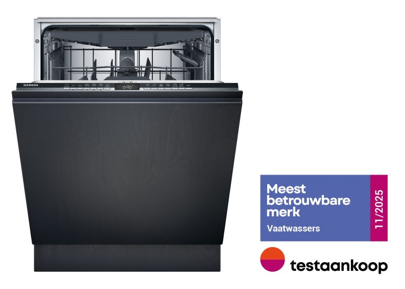Vaatwasser volledig integreerbaar 60cm Siemens SX63EX01CE// vooraanzicht