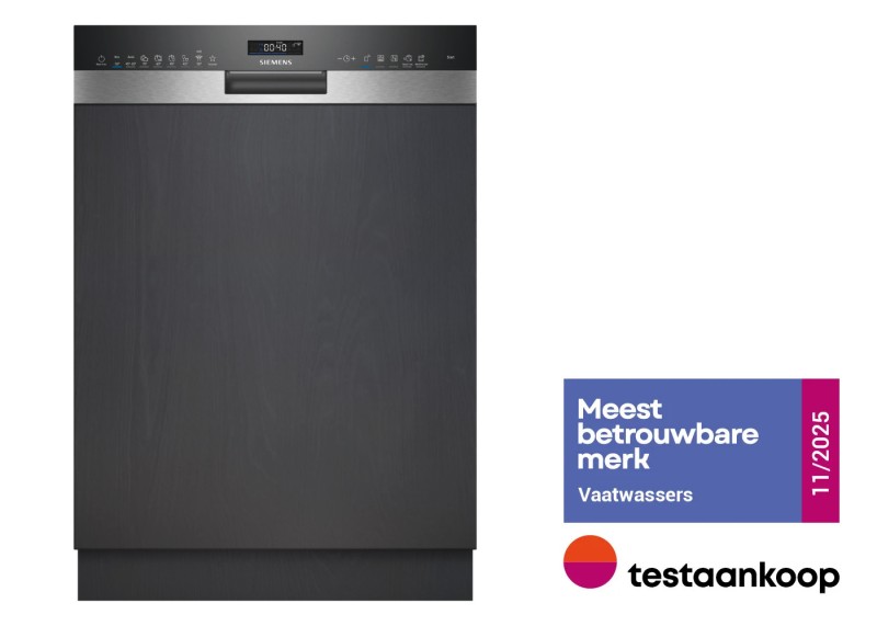 Vaatwasser integre. 60cm frontbediening Siemens SN55ES12CE vooraanzicht