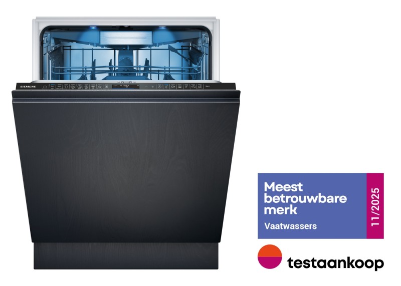 Vaatwasser volledig integreerbaar 60cm Siemens SN87TX02CE vooraanzicht