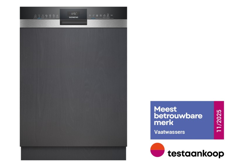 Vaatwasser integre. 60cm frontbediening Siemens SN53HS10TE vooraanzicht