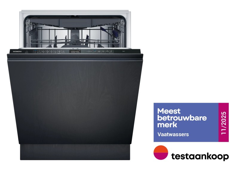 Vaatwasser volledig integreerbaar 60cm Siemens SN75EX13CE vooraanzicht