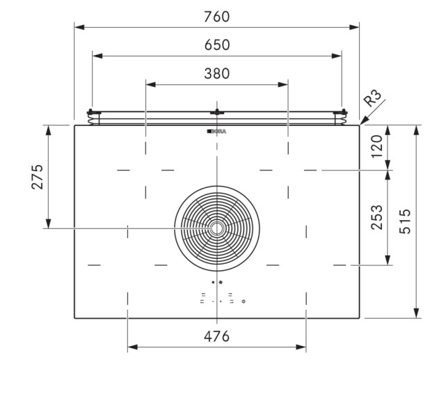 Taque de cuisson avec hotte intégrée Bora BHU detail 1