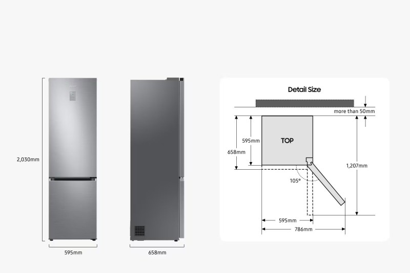 Combiné réfrigérateur/congélateur Samsung RB38C776ASR/inox detail 5