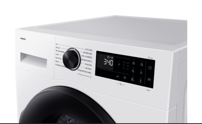 Droogkast Samsung DV90DG52A0AE//franse display detail 2