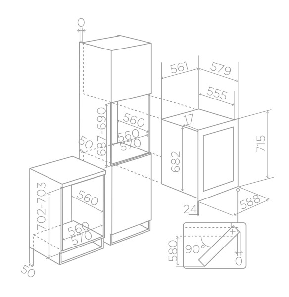 Cave à vin intégrable Elica PRF0191774 detail 3
