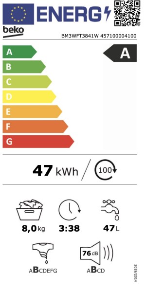 Wasmachine Beko BM3WFT3841W detail 4