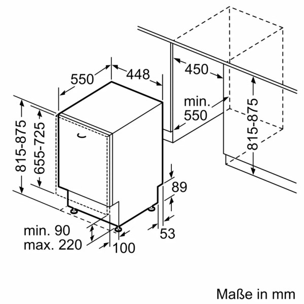 Vaatwasser volledig integreerbaar 45cm Siemens SR63EX25KE detail 5