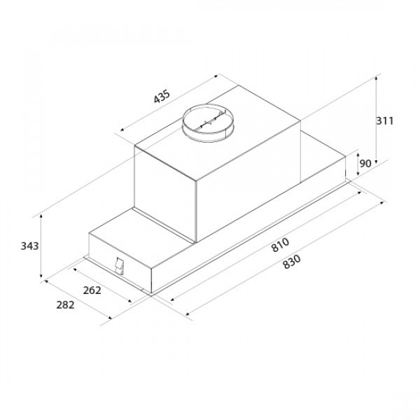 Hotte groupe aspirant Airforce COMPACTUPWH detail 1