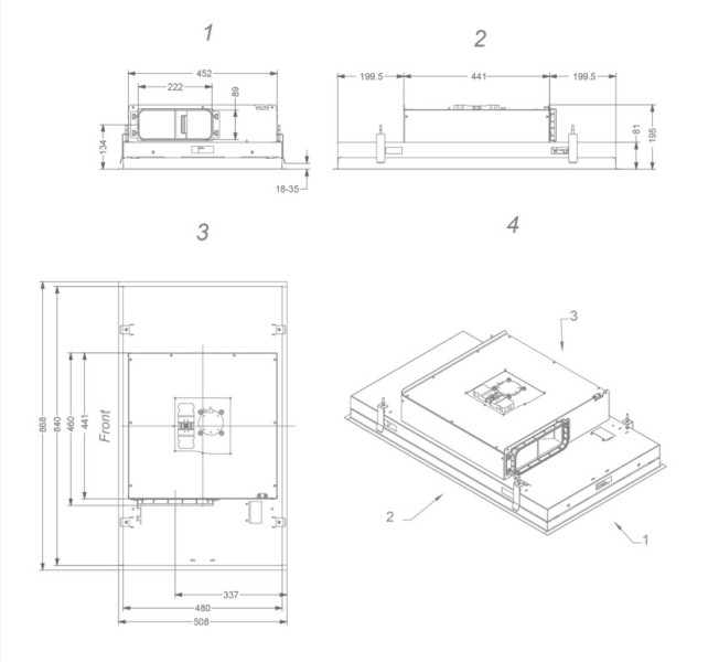 Hotte groupe aspirant Novy 6712/ACTIE detail 1