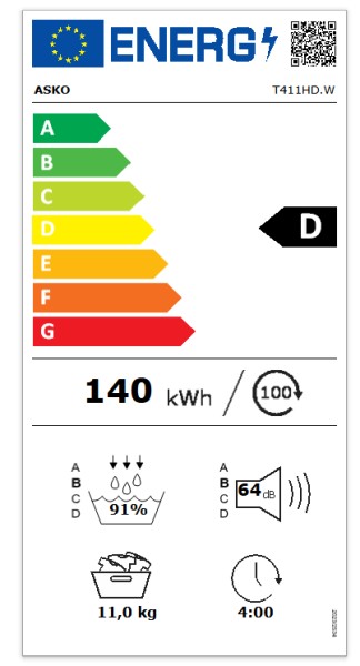 Droogkast Asko T411HD.W/ - 11 kg - detail 6