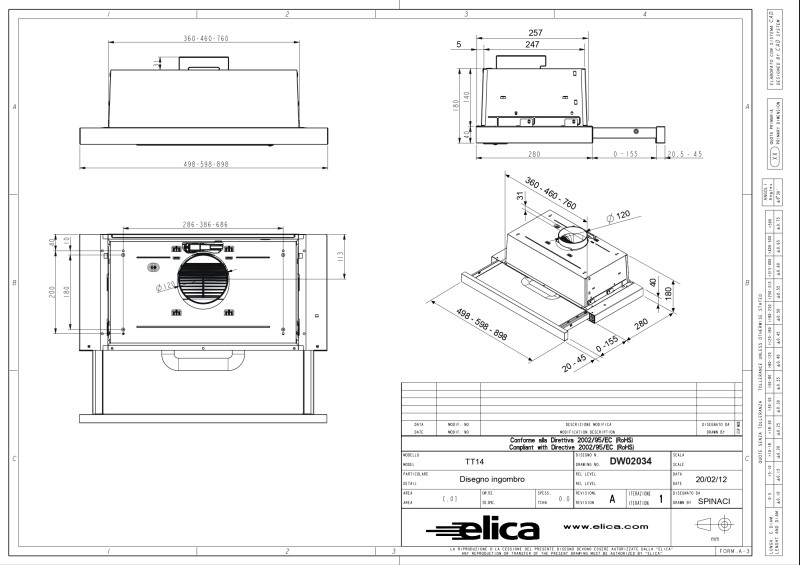 Hotte téléscopique TurboAir PRF0045675B detail 1